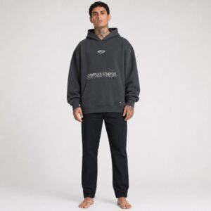 Hoodie Rustico Minimal Grey Samples