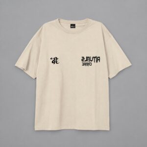 Remera Oversize Confuse Beige Rituals — frente