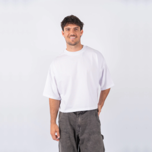 Remera Boxy Algodón 20.1 Blanco KTX